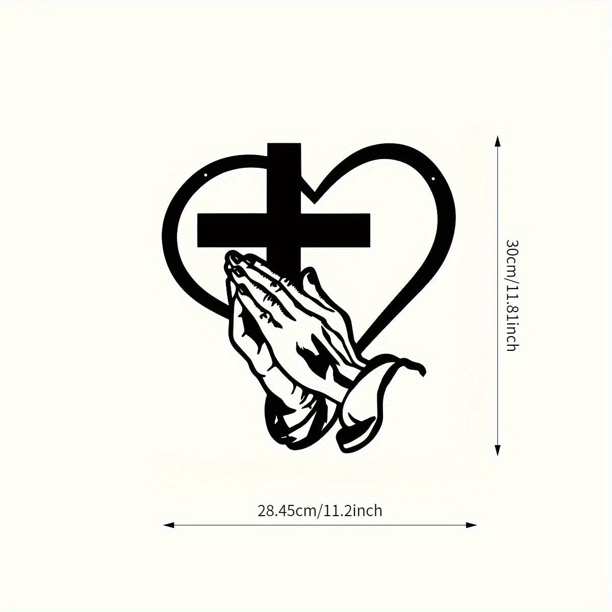 Clariel - Arte de Pared Metálico con Cruz y Versículo Bíblico