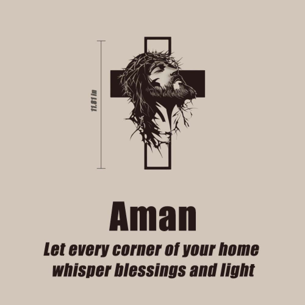 Cyras - Arte de Pared Metálico con Cruz de Jesús