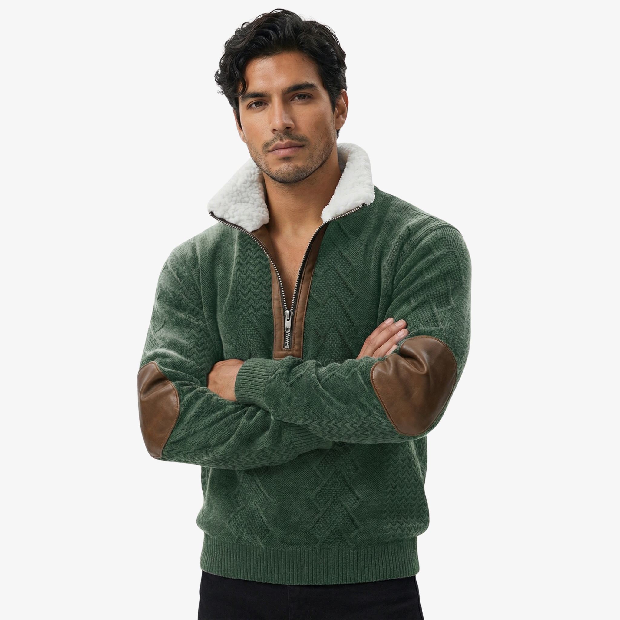 Victor | Suéter con cuello forrado cálido