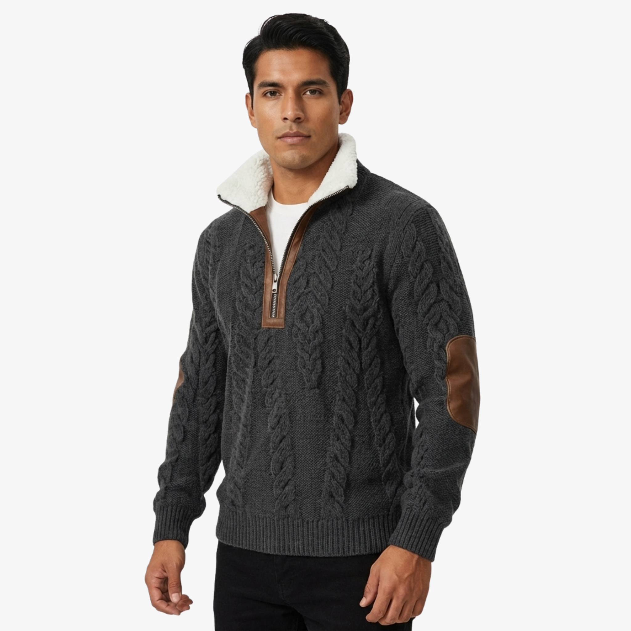 Robert | Suéter con cuello forrado cálido