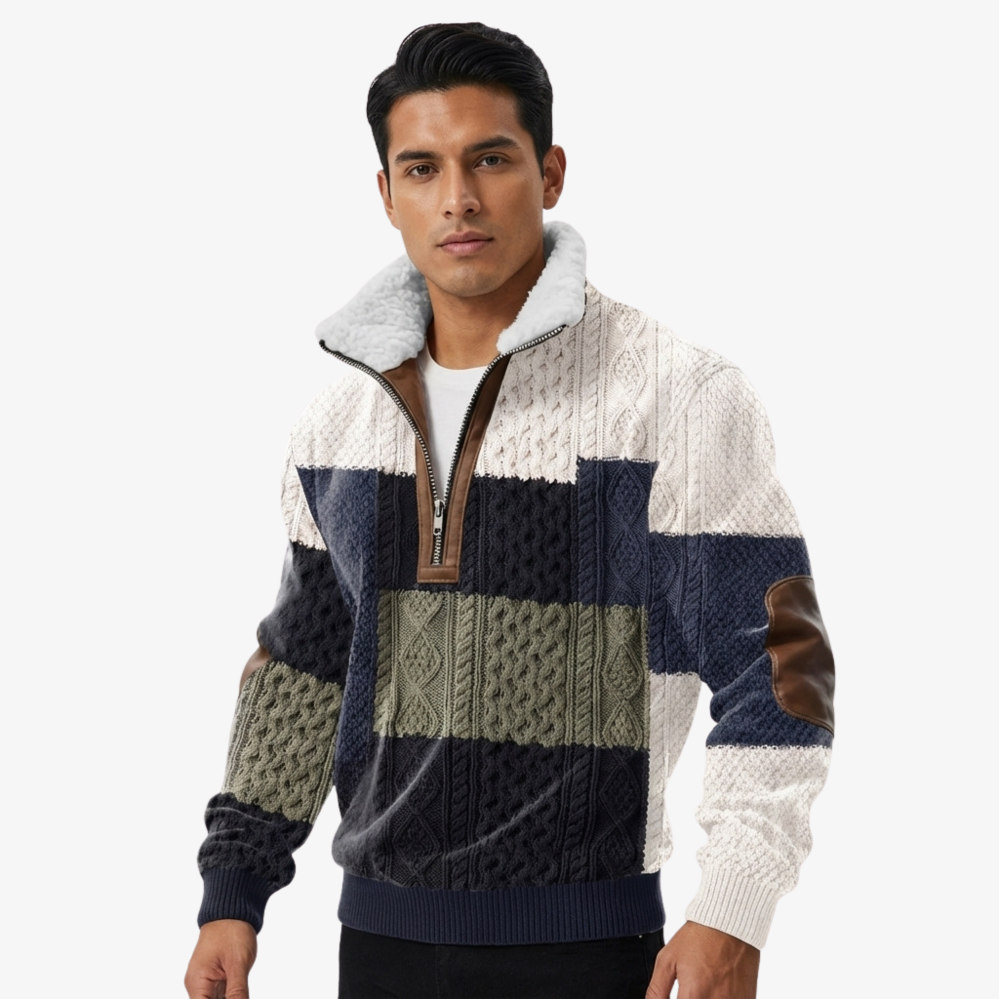 Sebastian | Suéter con cuello forrado cálido