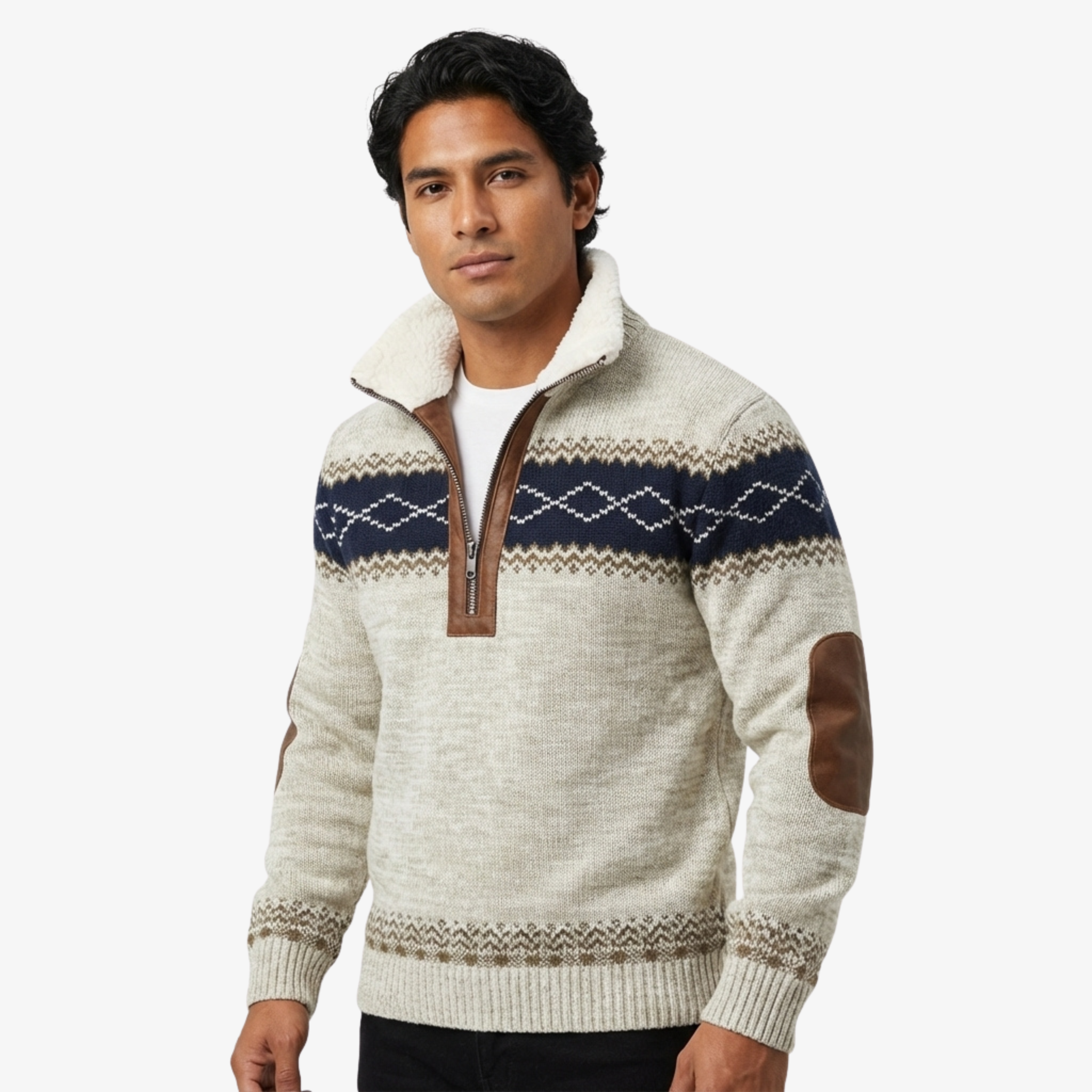 Samuel | Suéter con cuello forrado cálido