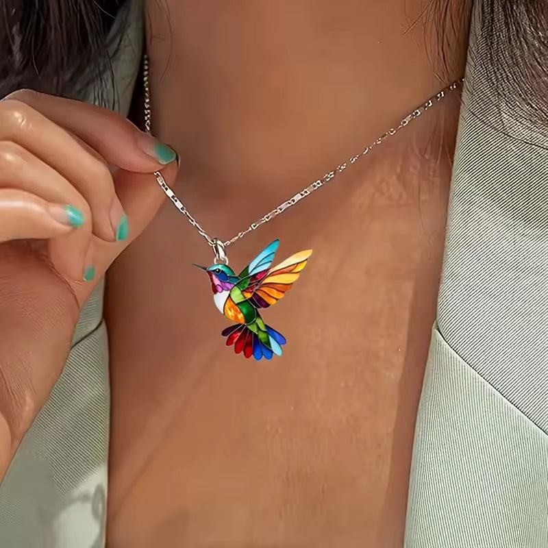 Lola | Collar y Pendientes con Colibrí