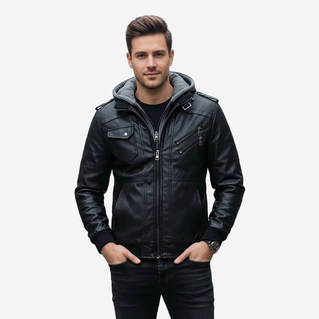 BIKER | ABRIGO DE CUERO