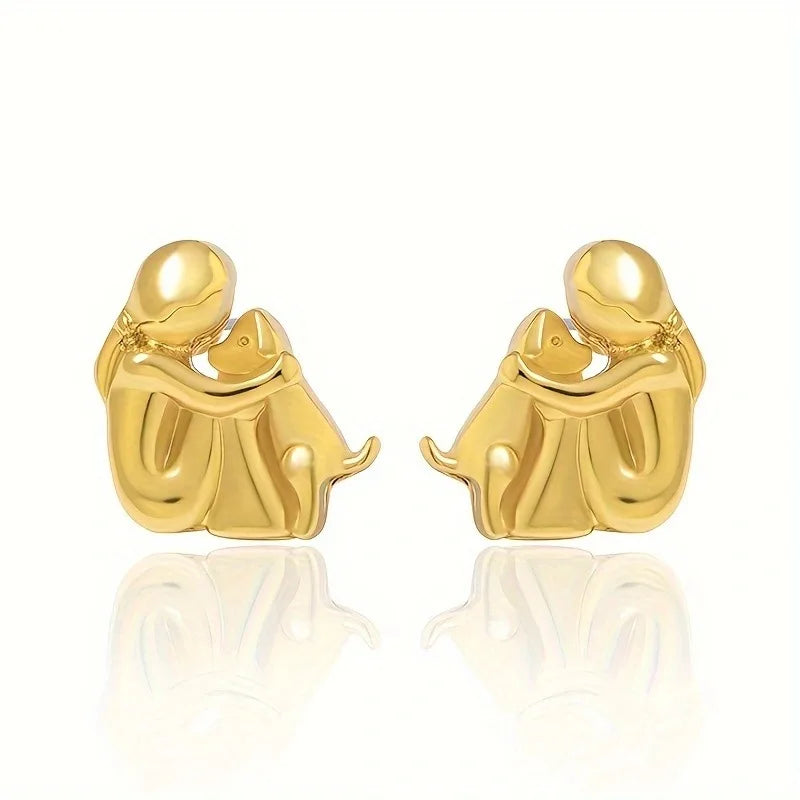 Aretes Abrazo Eterno | Bicolor Plata y Oro