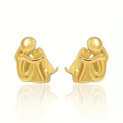 Aretes Abrazo Eterno | Bicolor Plata y Oro