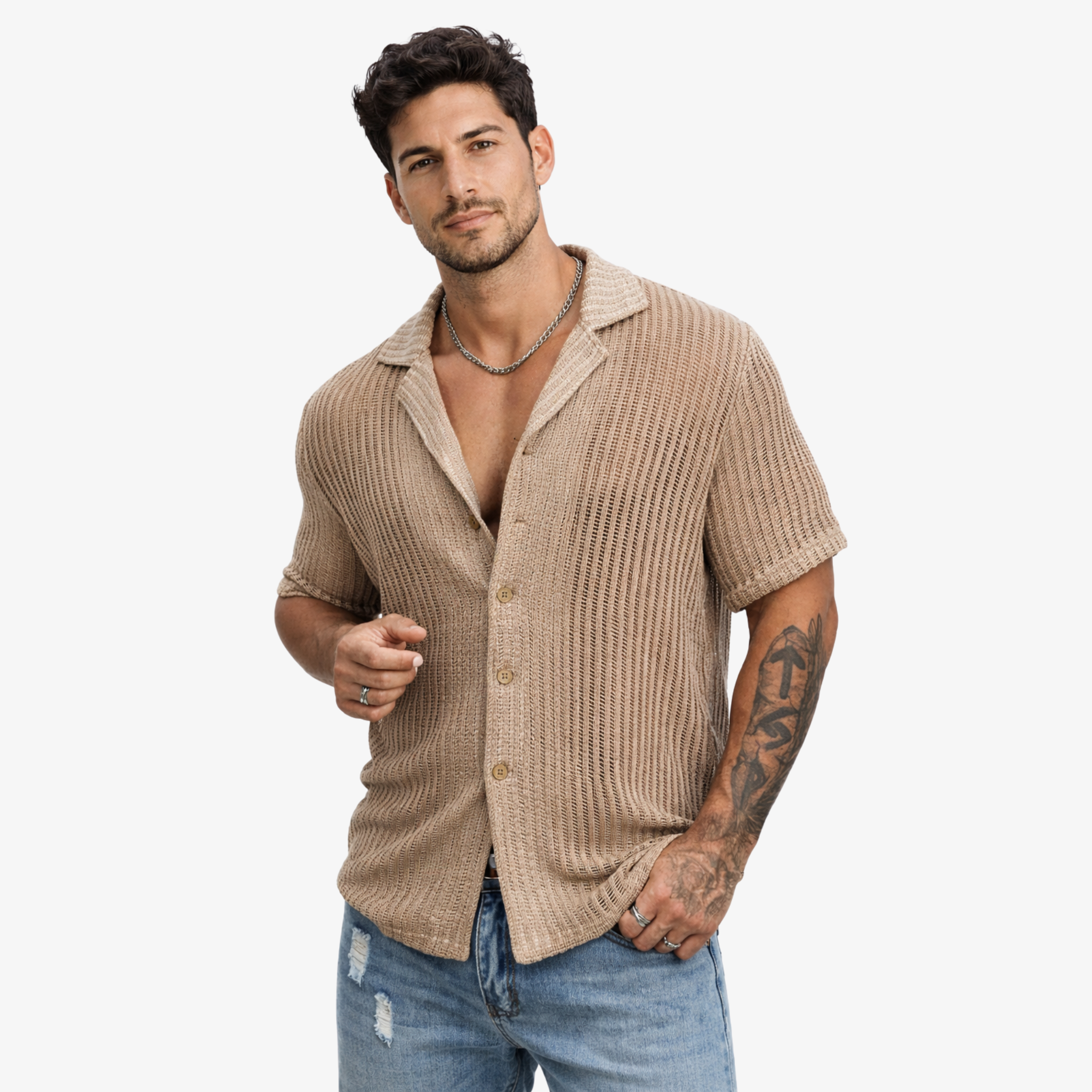 Rodrigo | Camisa calada de manga corta