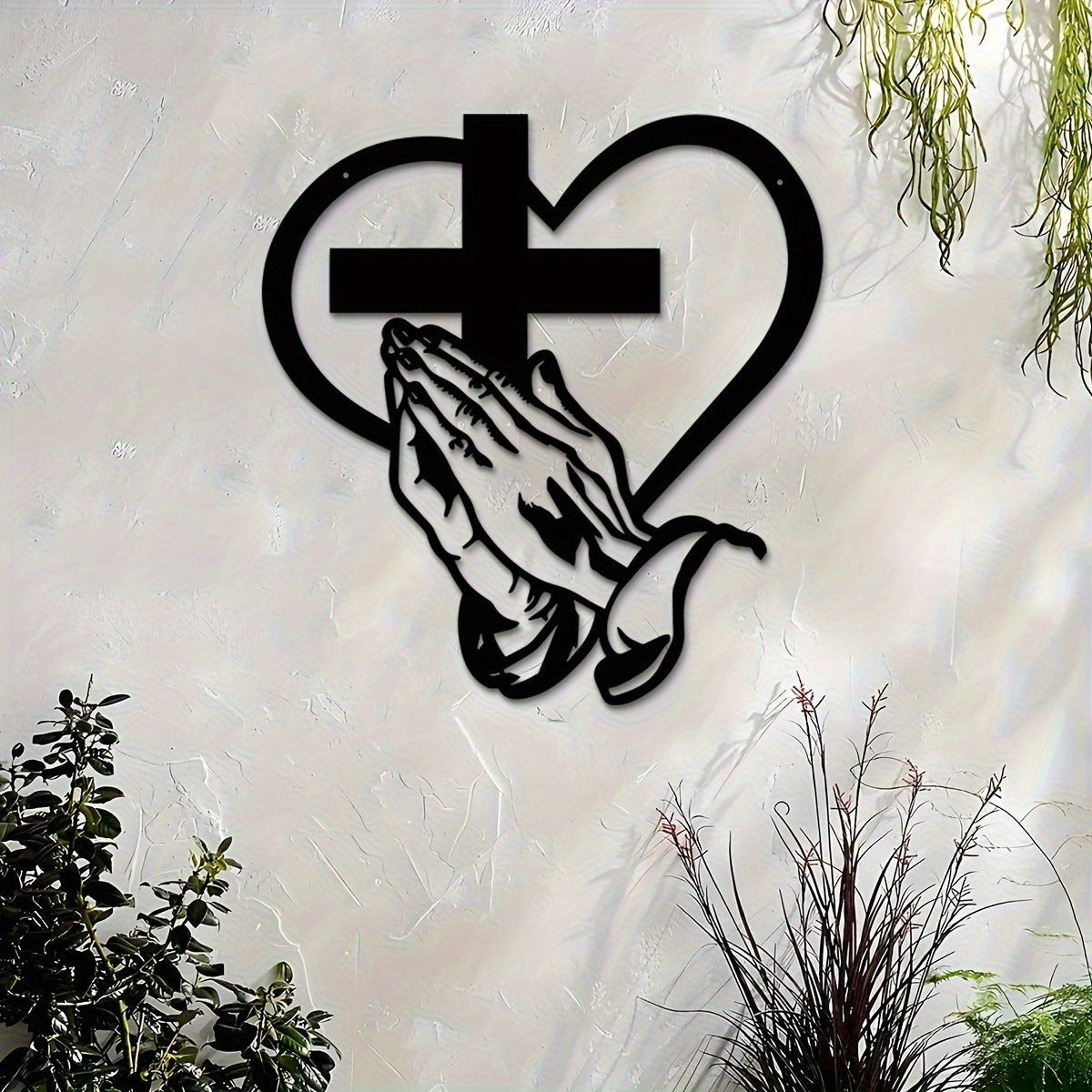 Clariel - Arte de Pared Metálico con Cruz y Versículo Bíblico