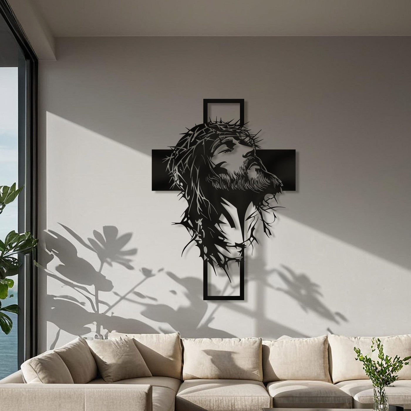 Cyras - Arte de Pared Metálico con Cruz de Jesús