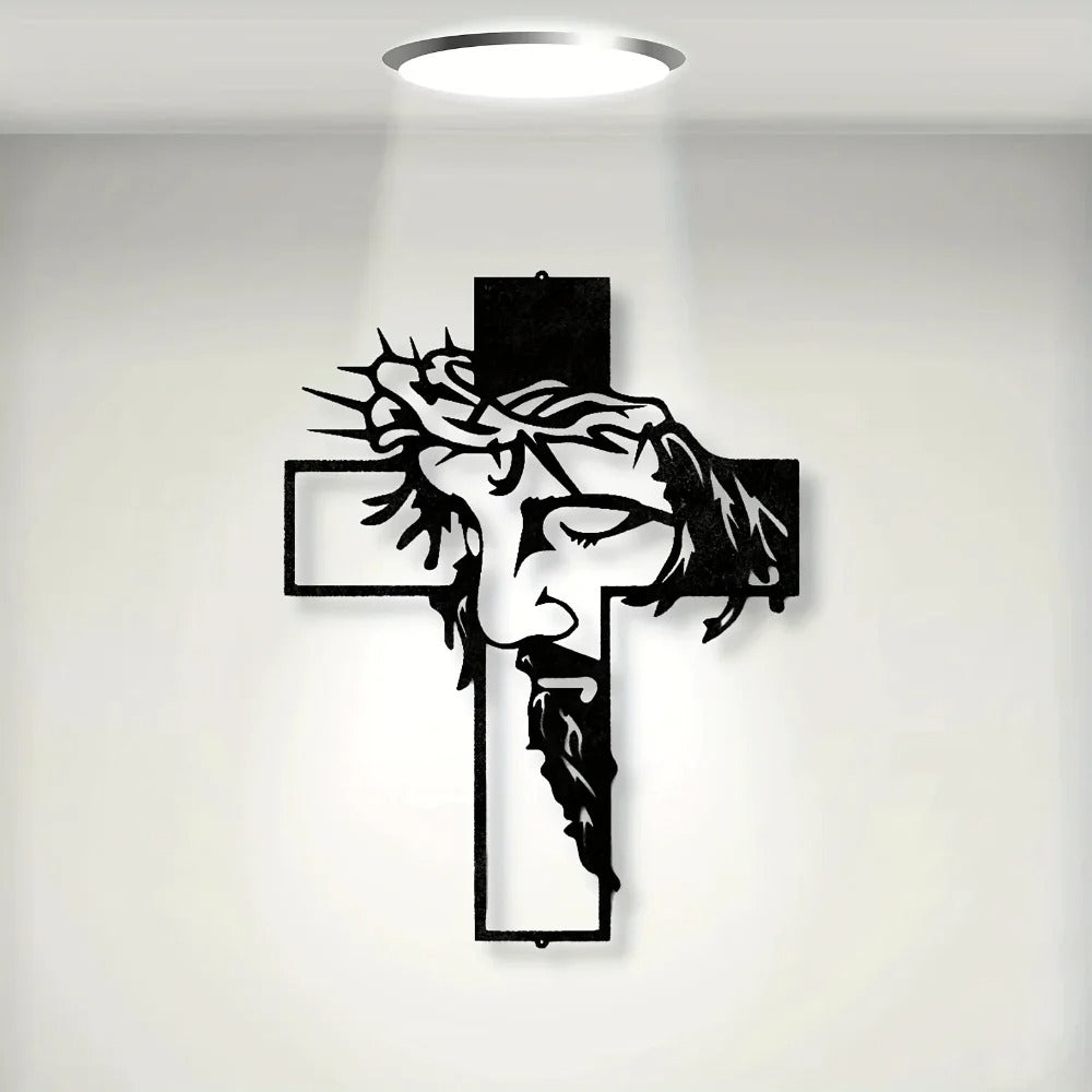 Veritas – Cruz metálica de pared de Jesús