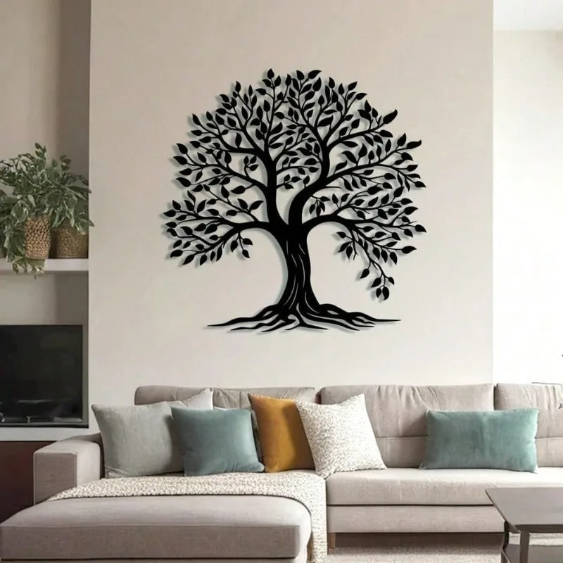 Roots & Rise – Decoración metálica para pared «Árbol de la vida»