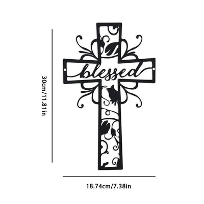 BlessedCross – Cruz metálica de pared «Blessed»